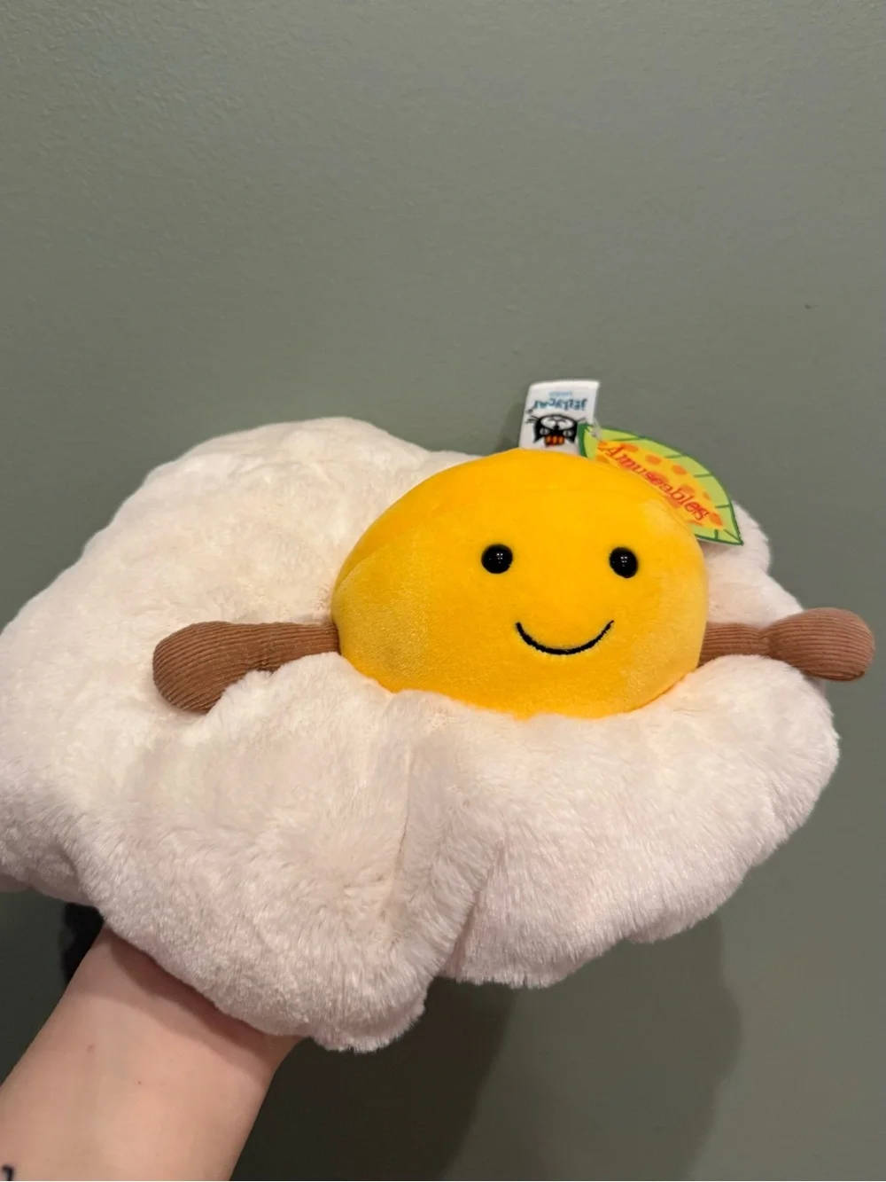 Jellycat Amuseable Fried Egg BNWT✨ Rare & Retired - Authentic - FAST SHIPPING!